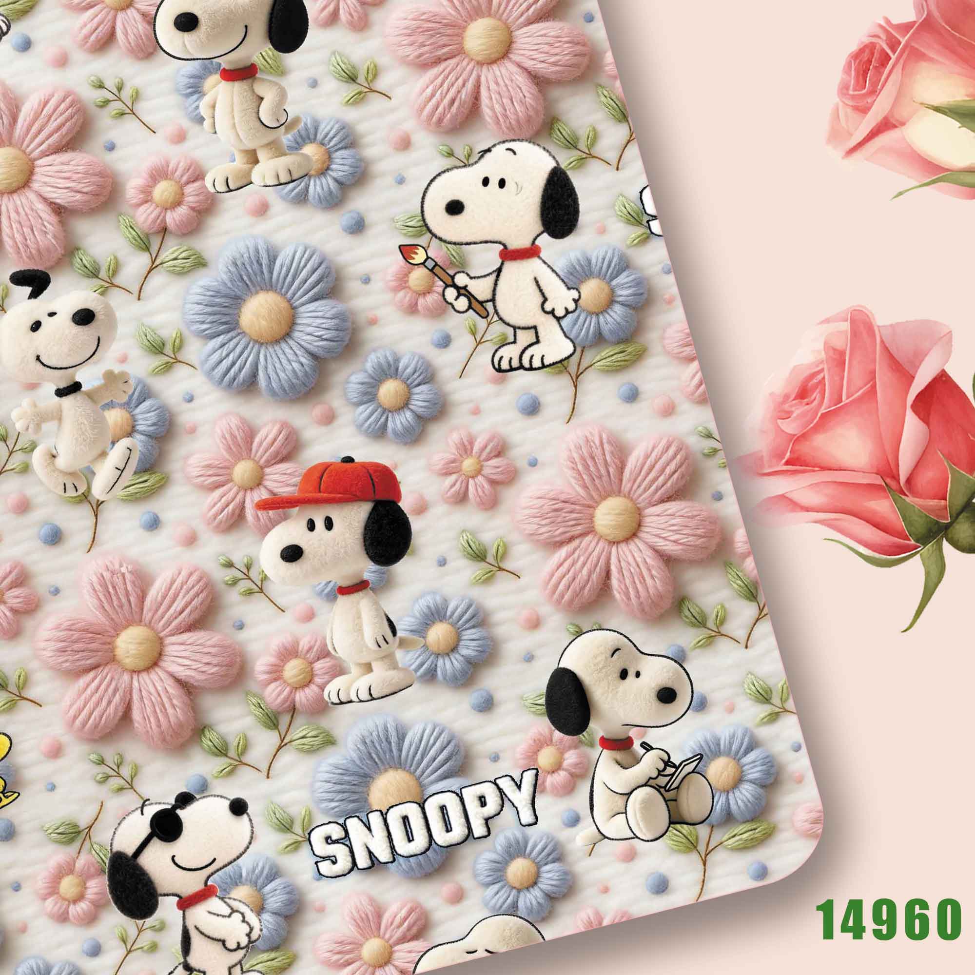 Textile For Sewing - TAKARA TOMY Snoopy Fabric140CM Kain Katun