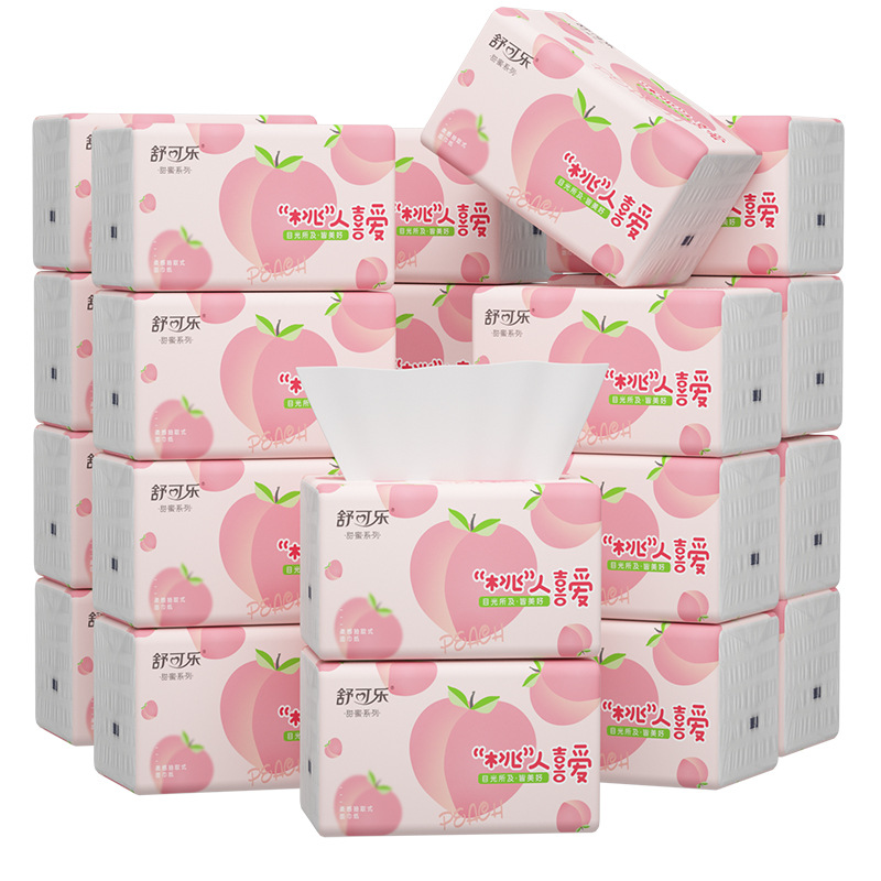 Pattern Tissue Paper - Tisu Wajah Motif Persik Lucu 5