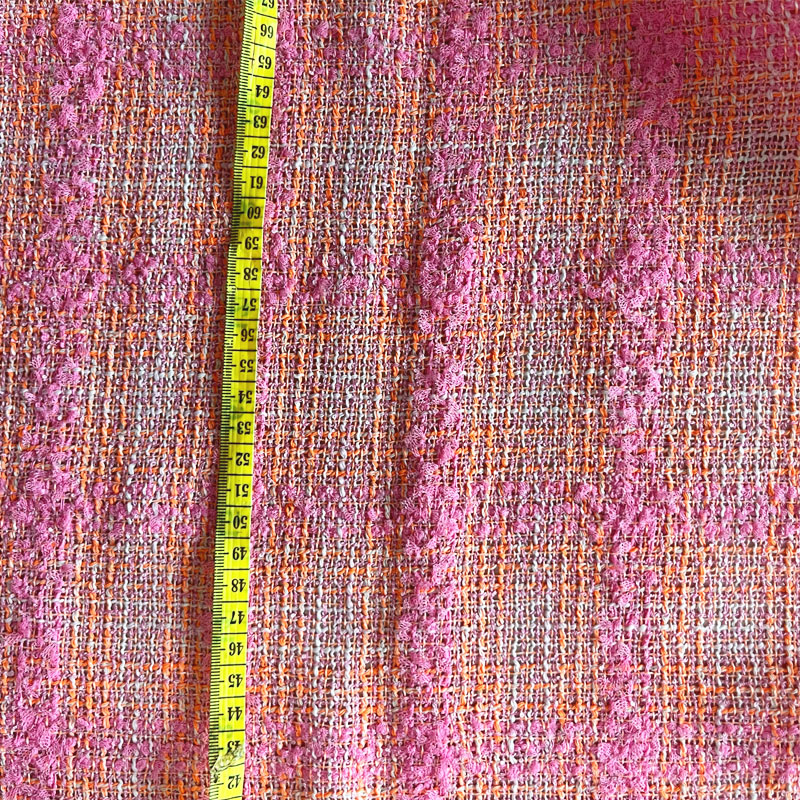 Kain Tweed Rajut Berwarna Pink - Sewing Tweed ulasan dan harga