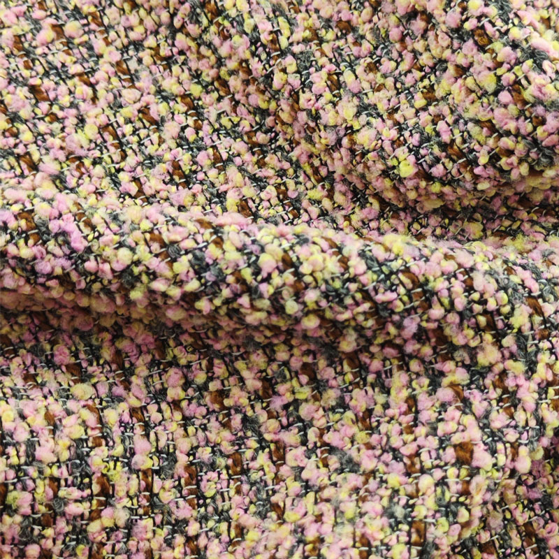 Kain Tweed Rajut Warna Pink Be - Sewing Tweed ulasan dan harga