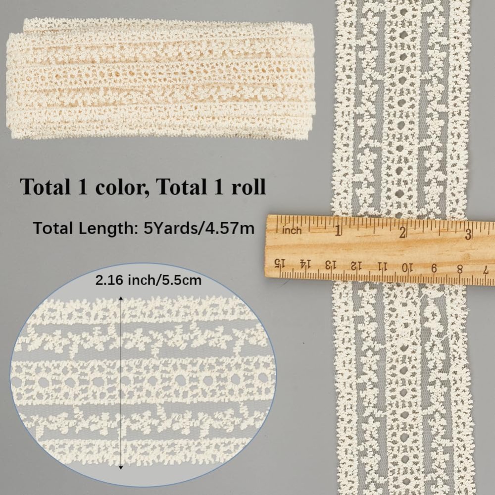 Pita renda katun vintage lebar - Sewing Eyelet Fabric ulasan dan harga