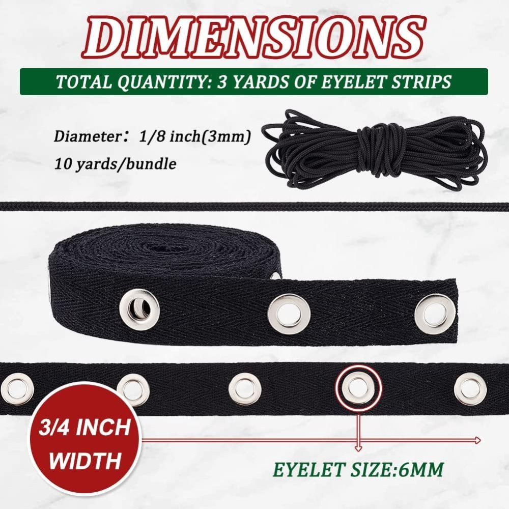 Pita Trim Eyelet 3 Yard Warna  - Sewing Eyelet Fabric ulasan dan harga
